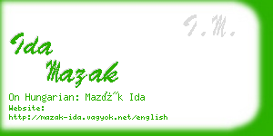 ida mazak business card